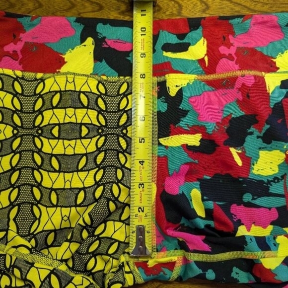 Zumba Wear Bright Multicolor Colorful Yellow Red Dance Activewear Leggings XXL - Picture 10 of 12